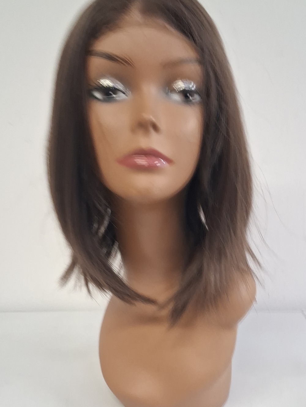 NWT JB Extensions Women's Brown Straight Bob Wig - Natural Look